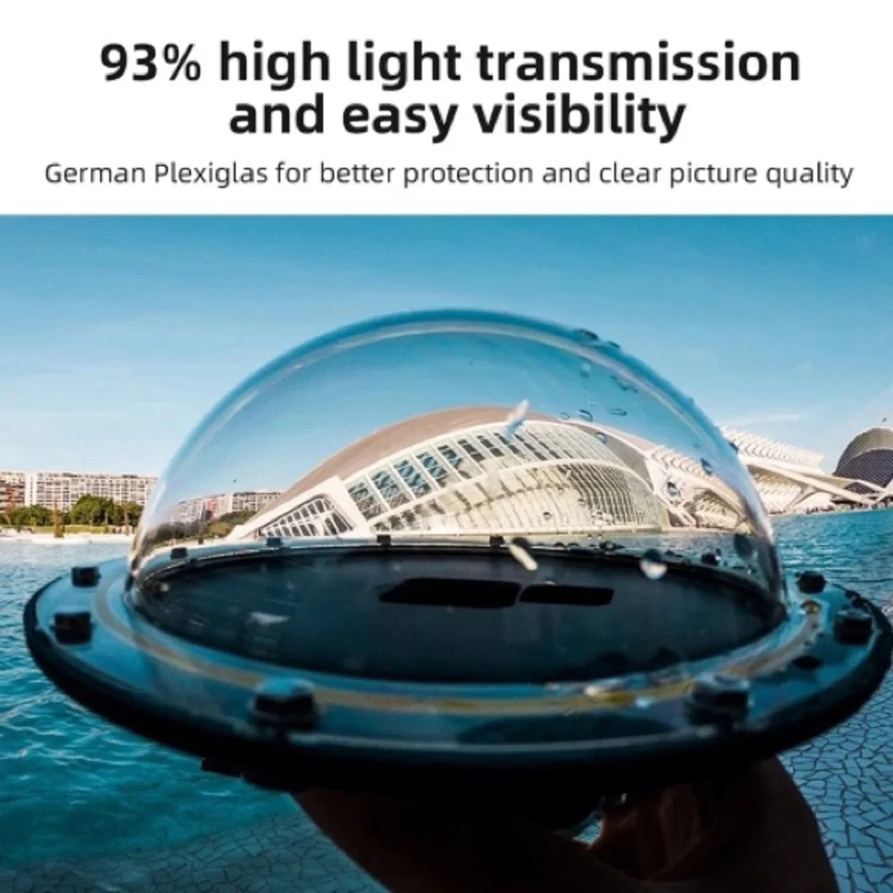 Telecom dome port go pro hero 5 underwater housing fish eye
